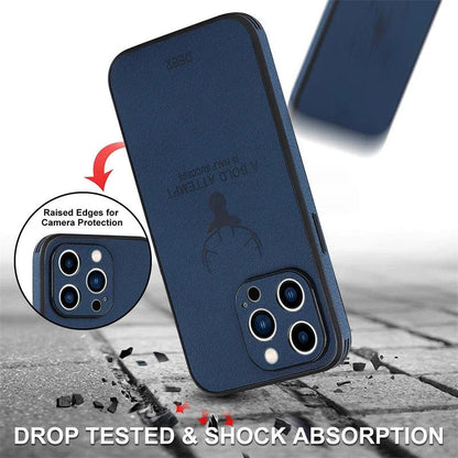 Leather Bumper iPhone Case with Deer Head Design