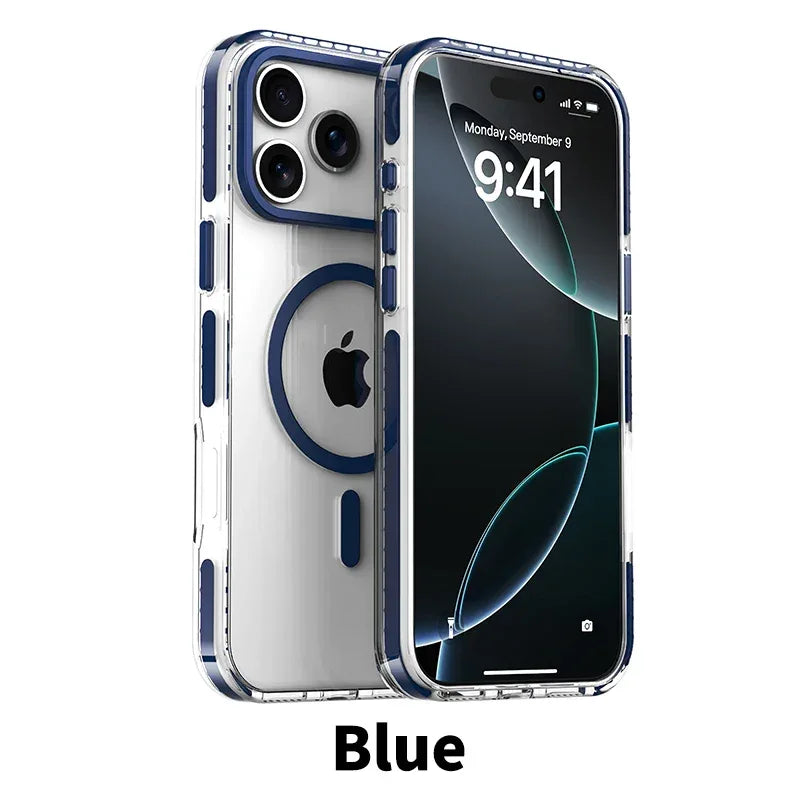Luxury Magnetic Colorful Border MagSafe iPhone Case
