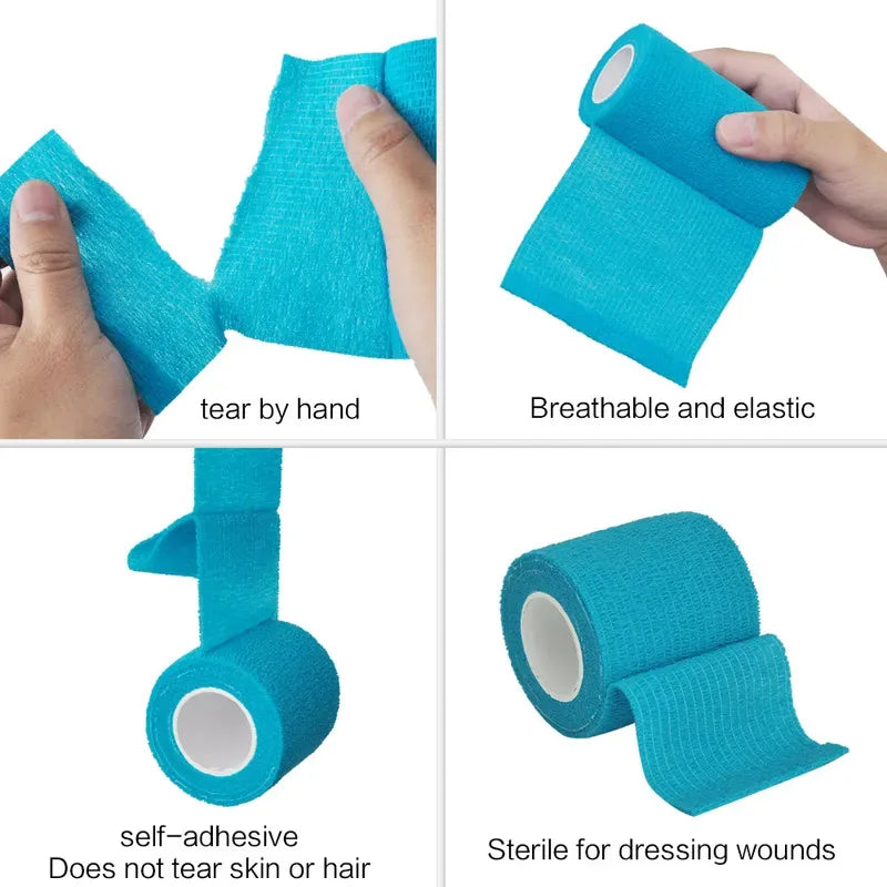 1/6/10/15pcs White 5cm Sports Self Adhesive Elastic Bandage Wrap Tape Elastoplast for Knee Support Pad Finger Ankle Palm Shoulde