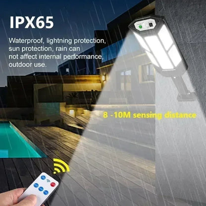 Newest Solar LED Light 300000LM Outdoor Solar Lamp Of Motion Sensor 4 Mode Waterproof IP65 Solar Garden Light Street Yard Lanter - Urbizia