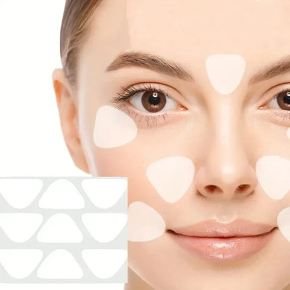 27/36/90PCS Forehead nasolabial fold patch PE material forehead and smile patterns transparent invisible nasolabial fold patch - Urbizia