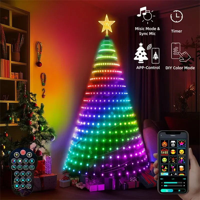 Smart RGB LED Christmas Tree Lights