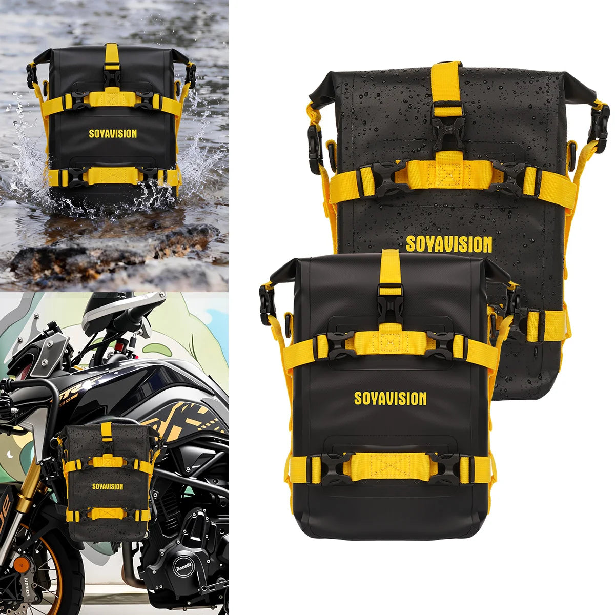 1/2PC Motorcycle Bumper Bag For BMW R1200GS R1250GS ADV For HONDA NC750X CB500X Waterproof Crash Bars Bag Bumper Repair Tool Bag