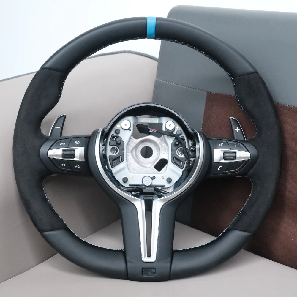 For BMW E90 E87 E83 E92 E84 E70 E71 F20 F23 F30 F34 F10 F25 F48 F15 Upgrade Steering Wheel Leather Modify New Style