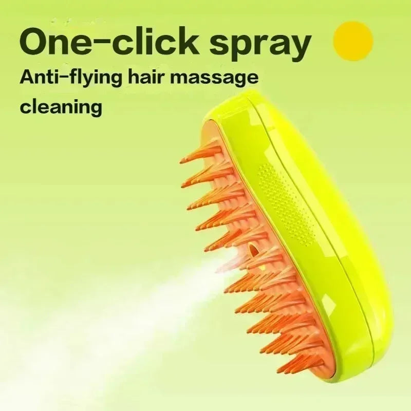 Cat Dog Steamy Brush Steam Brush Electric Sprayer for Massage Pet Grooming tool Shedding 3 in 1 Electric Sprays Massage Combs - Urbizia