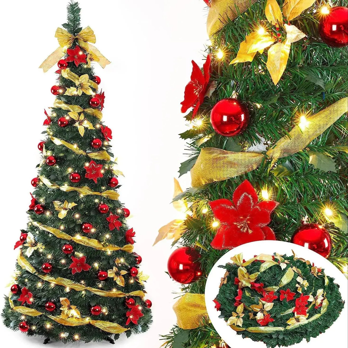 Retractable Folding PVC Christmas Tree