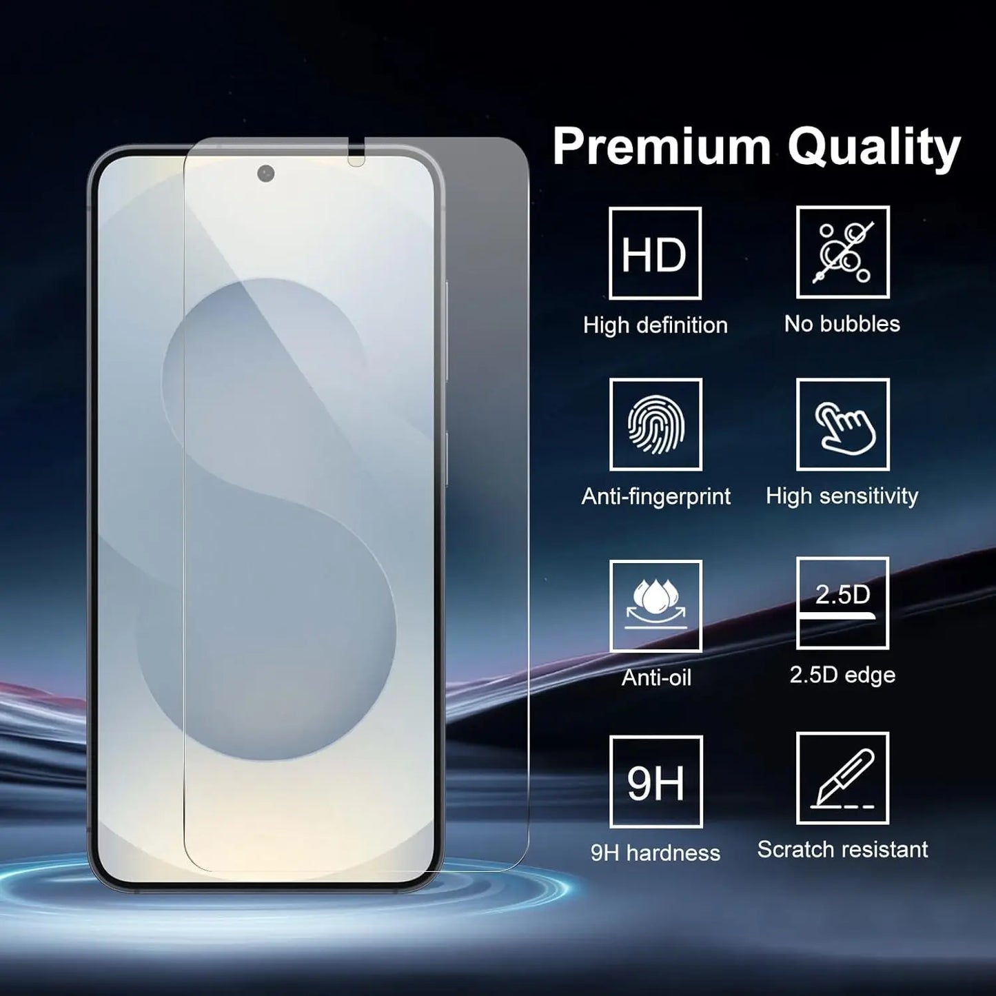 6.3 inch Protective Tempered Glass Film For Samsung Galaxy S26 Screen Protector