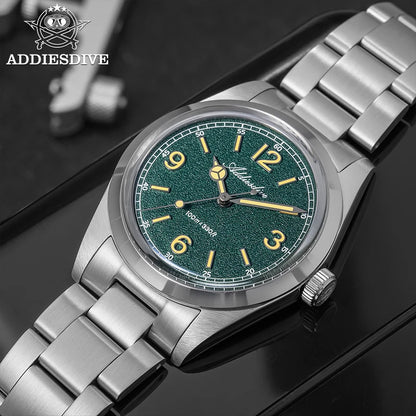 ADDIESDIVE New VH31 Quartz Watches Bubble Glass Retro Elegant WristWatch BGW9/C3 Luminous Waterproof 10Bar Men's Watch AD2518