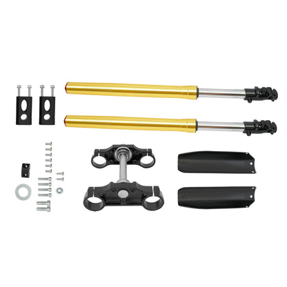 29" Length Front Forks Shock Triple Tree Clamp Set for Dirt Pit Bike 45/48mm