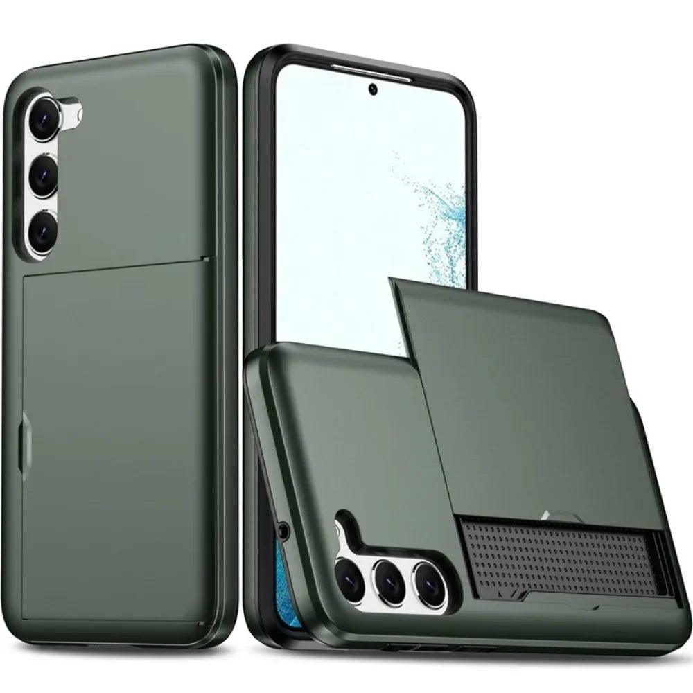 Wallet Card Holder Shockproof Case for Samsung Galaxy