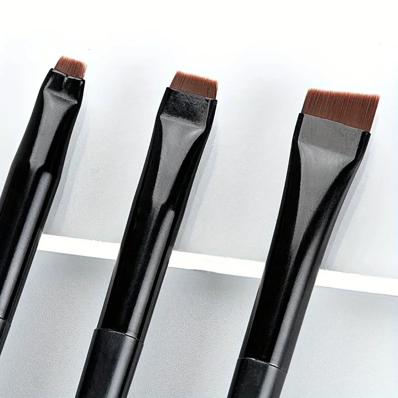 3Pcs Precision Eyeliner & Eyebrow Brush Set