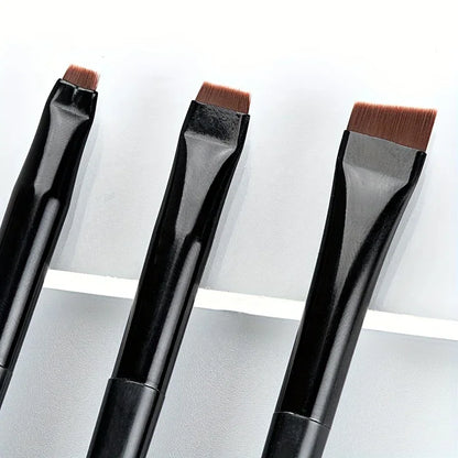 3Pcs Precision Eyeliner & Eyebrow Brush Set
