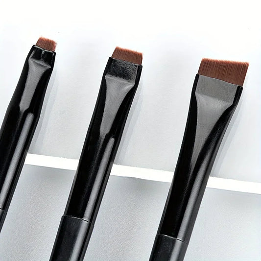 3Pcs Precision Eyeliner & Eyebrow Brush Set