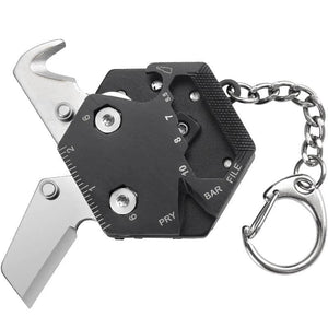 Multifunctional Hexagon Coin Outdoor EDC Tool Hexagon Folding Coin Knife Keychain Screwdriver Pocket Fold Mini coltello Gear Pee