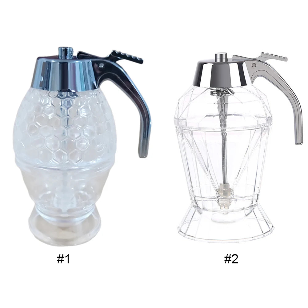 Honey Dispenser with Stand Honey Pourer Dispenser Olive Oil Dispenser Bottle for Home Kitchen Storing Honey and Syrup