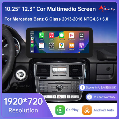 Linux Touch Screen for Mercedes Benz G Class W463 2013-2018 GPS With Wireless Carplay Android Auto Airplay Mirroring Car Radio