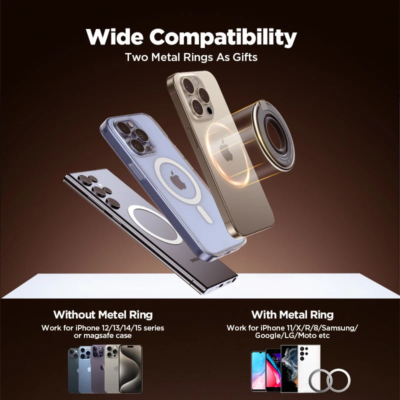 JOYROOM Durable Silicone Ring For Magsafe Phone Grip Holder Kickstand Magnetic Phone Ring Holder Stand For 4.7-7.0 inches Phones