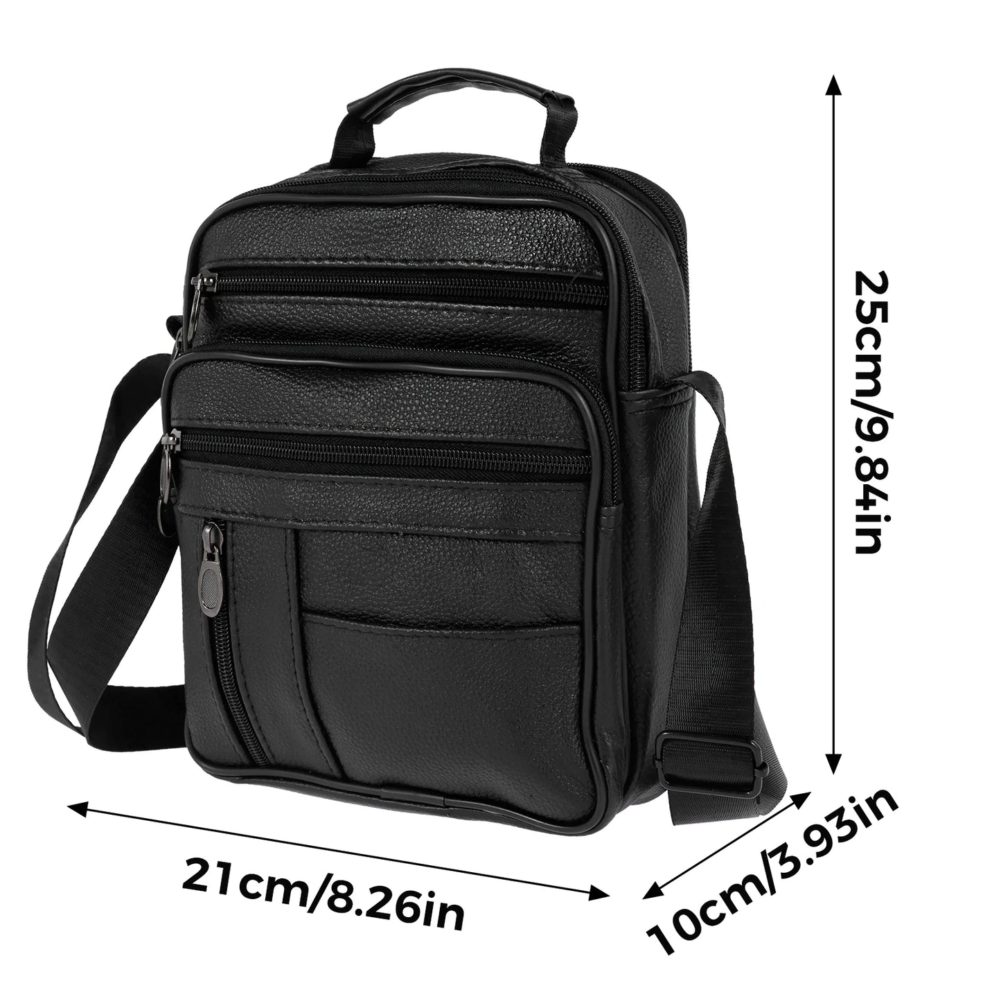 Shoulder Bag Men Small Crossbody Backpack Shoulder Bag with Adjustable Shoulder Straps PU Leather/Oxford Cloth Chest Bag Daypack