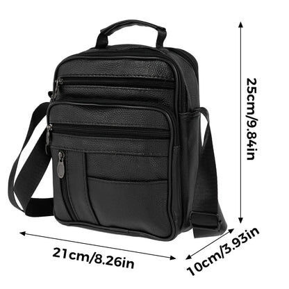 Shoulder Bag Men Small Crossbody Backpack Shoulder Bag with Adjustable Shoulder Straps PU Leather/Oxford Cloth Chest Bag Daypack