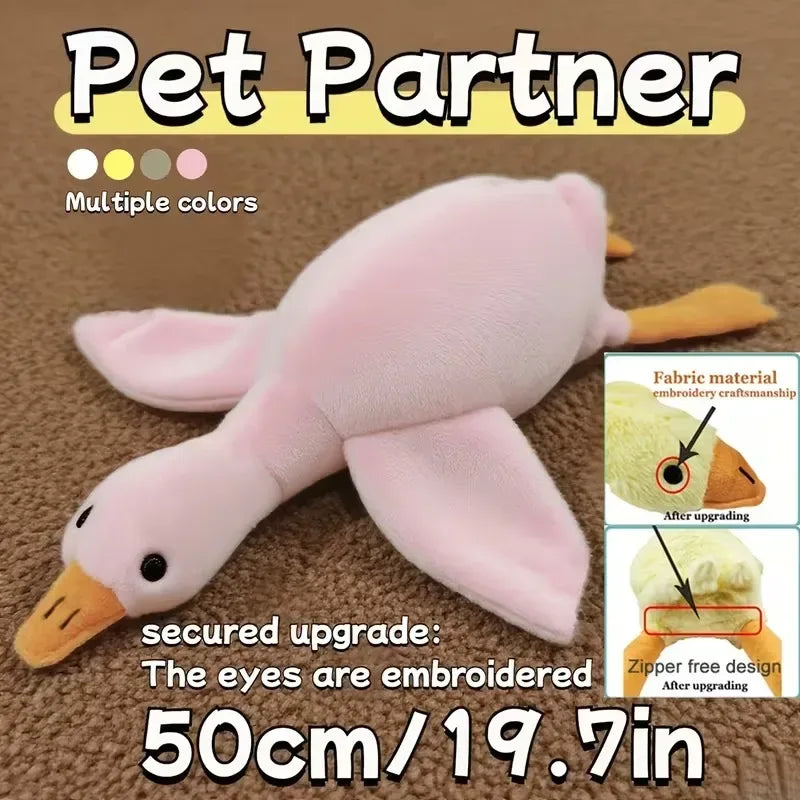 50cm Soft Colorful Duck Plush Toy for Cats Dogs Relax Pet Companion Anxiety-Relieving Dog Buddy Energy Release Gift for Pets - Urbizia