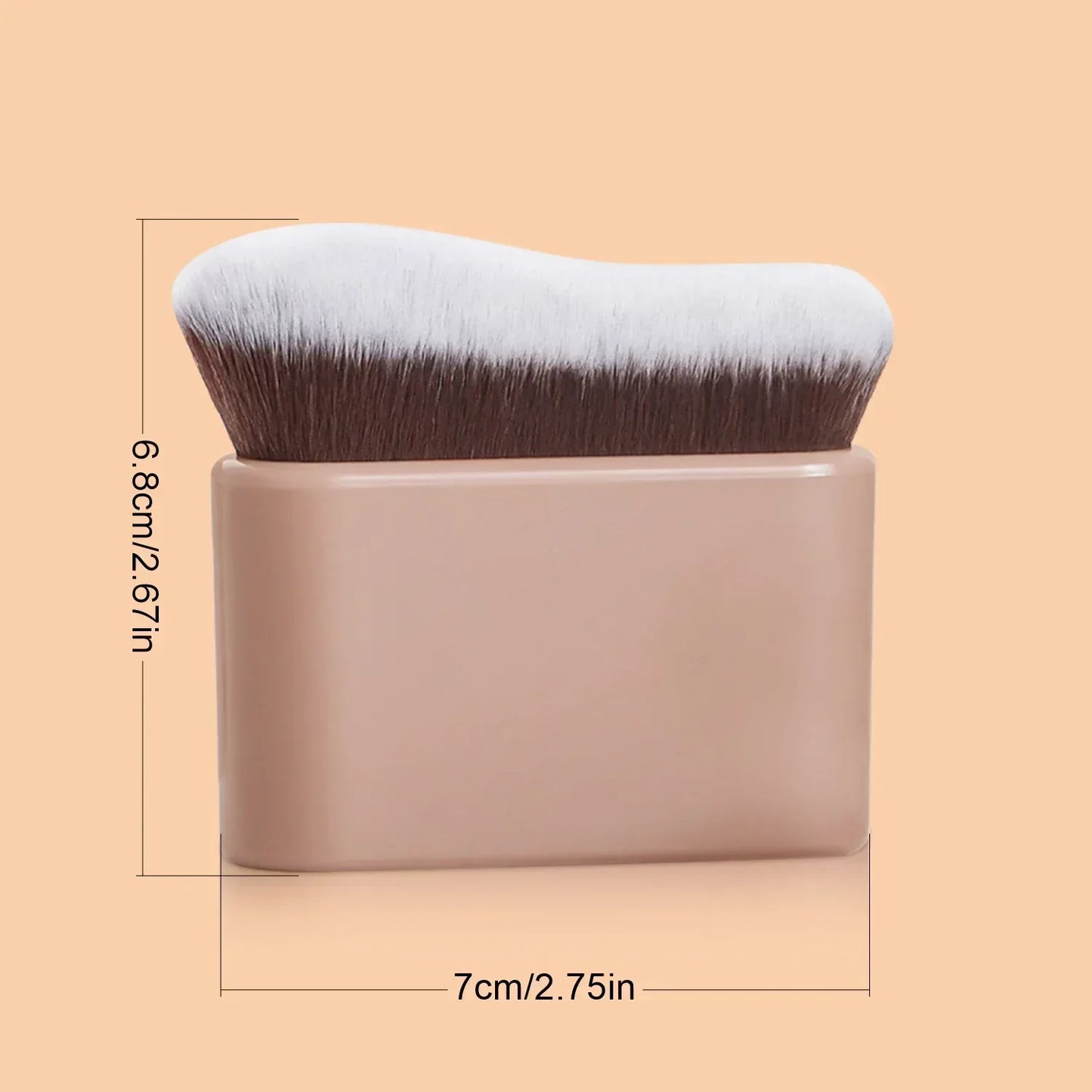 Foundation Brush, 1pcs Plastic Creative	wave Fit Perfectly Cosmetic Brush	at home or On-the-Go - Urbizia