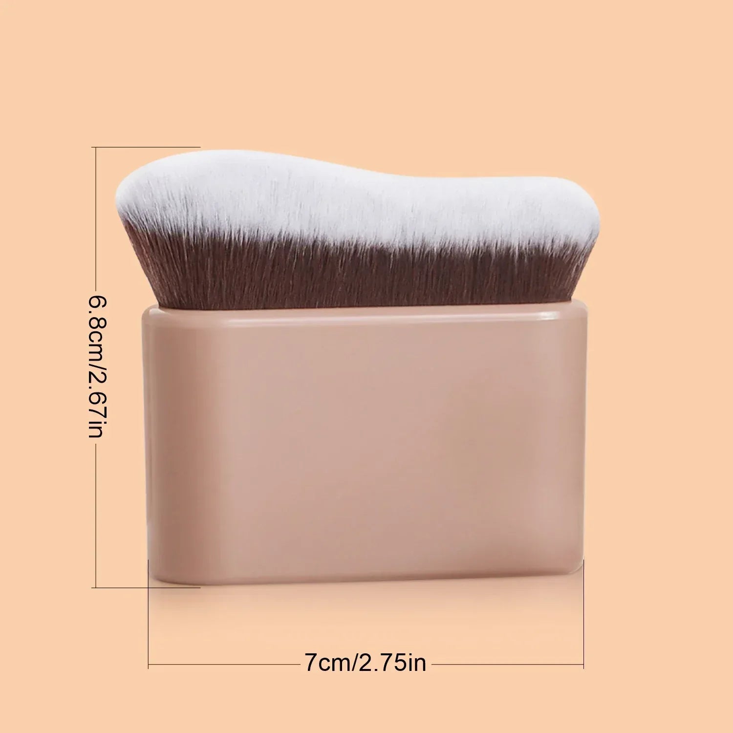 Foundation Brush, 1pcs Plastic Creative	wave Fit Perfectly Cosmetic Brush	at home or On-the-Go - Urbizia