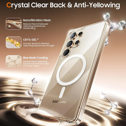 For Magsafe Phone Case For Samsung Galaxy S26 Ultra Case Samsung S26 S26+ S 26 Plus Magnetic Charging Acrylic Clear Cases Cover