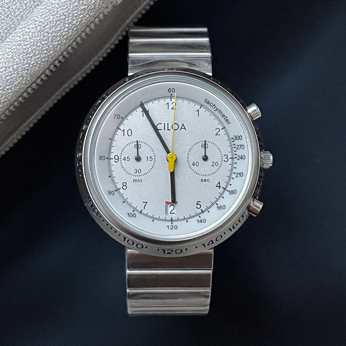 CILOA large dial high-end watch men's 2025 new round silver high-quality gift for boyfriend waterproof quartz watch