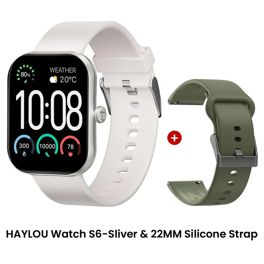 HAYLOU Watch S6 Smartwatch 2.01" HD Display Smart Watch Bluetooth Voice Callings IP68 Waterproof Fitness Tracking Smartwatch - Urbizia