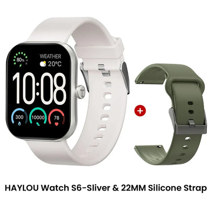 HAYLOU Watch S6 Smartwatch 2.01" HD Display Smart Watch Bluetooth Voice Callings IP68 Waterproof Fitness Tracking Smartwatch - Urbizia