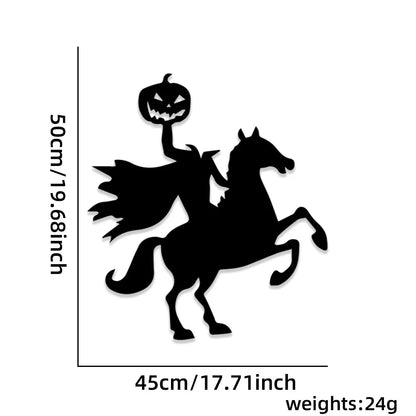Halloween Door & Window Stickers – Skeleton Hand, Pumpkin, Ghost & Witch Hat DIY Decorations
