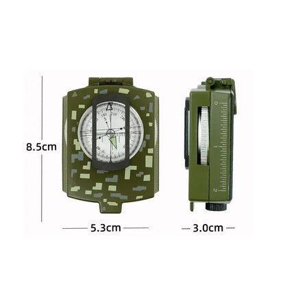 Tactical Survival Compass High Precision Professional Metal Sight Compass Luminous for Outdoor Hiking Climbing Exploring Geology - Urbizia