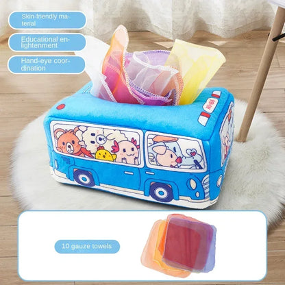 Baby Montessori Magic Tissue Box – Educational Sensory Toy - Urbizia