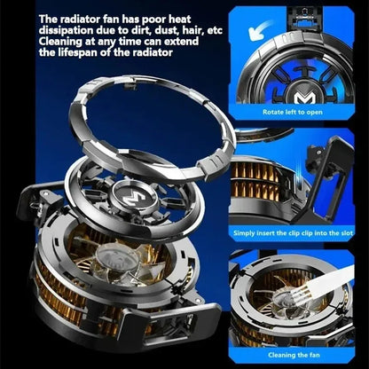 MEMO CX08 Ice Cooling Phone Fan Magnetic & Clip-On 15W Cooler