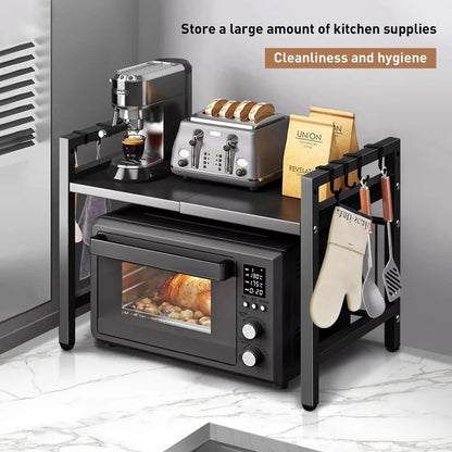 Expandable Microwave Shelf Organizer Rack 42–64cm