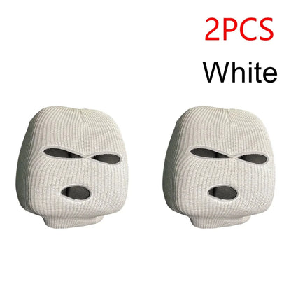 Universal Car Headrest Cover Funny Car Seat Face Mask Ski Mask Wrap Protection Vehicle Front Head Rest Protectors Accessories