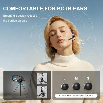 Bluetooth Earphones 5.4 Headphones Stereo Handsfree Noise Canceling Wireless Business Headset With ENC Mic For All Smart Phones