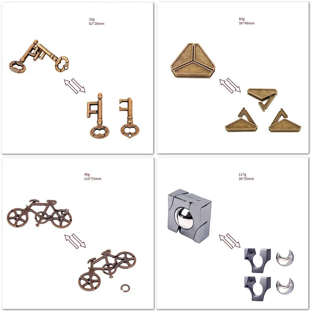 Classic Metal Lock Puzzle Brain Teaser IQ Challenge