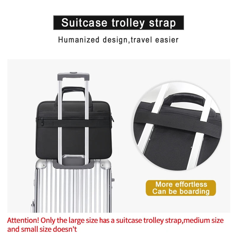 Large Capacity Briefcase Bag Men Business Bag 17 15.6 14 inch Laptop Bag Shoulder Bags Canvas Handbags Messenger Work Tote Bag