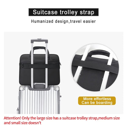 Large Capacity Briefcase Bag Men Business Bag 17 15.6 14 inch Laptop Bag Shoulder Bags Canvas Handbags Messenger Work Tote Bag