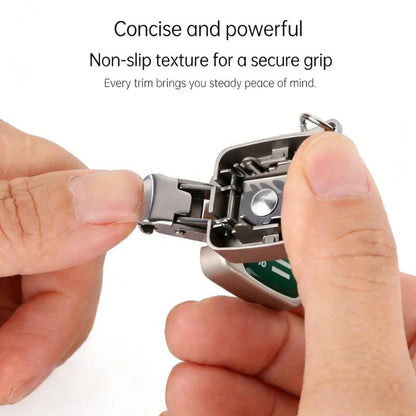 1pc Cute Nail Clippers with Storage Stainless Steel Compact & Portable Nail Trimmer with Blade Angle Durable Manicure Tool