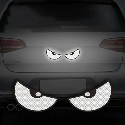 2pcs Car Demon Eye Reflective Stickers Motorcycle Improve Vehicle Visibility At Night And Driving Safety