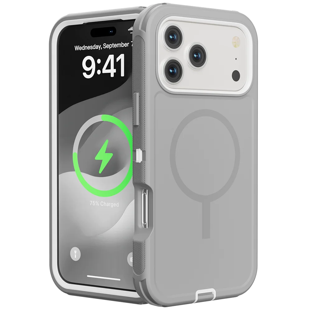 Rugged Armor OTT Defender Box Magnetic Phone Case For IPhone17 Pro Max Air 16 15 14 13 12 For Magsafe Shockproof Protect Cover