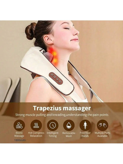 Manual Wooden Massage Roller – Full-Body Handheld Massager