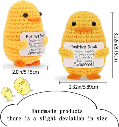 Positive Energy Crochet Doll Pocket Hug Handmade Knitted Plush Potato Plant Avocado Bee Turtle Duck Funny Emotional Support Gift - Urbizia