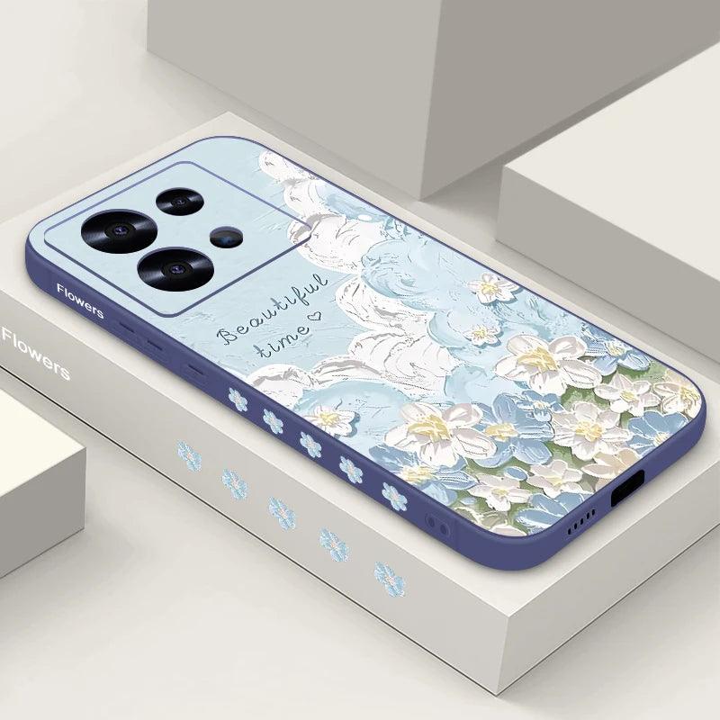 Floral Lanyard Soft TPU Case for Xiaomi Redmi & Poco Series