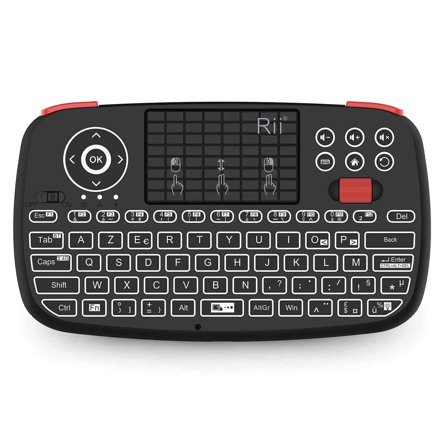Rii i4 Mini Bluetooth Wireless Keyboard With Touchpad 2.4GHz Backlit Mouse Remote Control For Windows Android TV Box Smart TV
