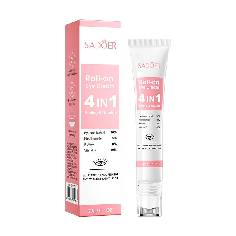 1/2/3pcs SADOER Eye Cream Retinol Nicotinamide Hyaluronic Acid Vitamin C Anti Dark Circle 4in1 Moisturizing Anti-Aging Eye Serum