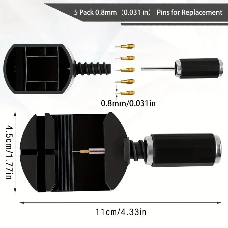Watch Link Removal Tool Kit, Watch Band Tool Strap Chain Pin Remover Repair Tool Kit For Watch Band Strap Adjustment, Watc - Urbizia