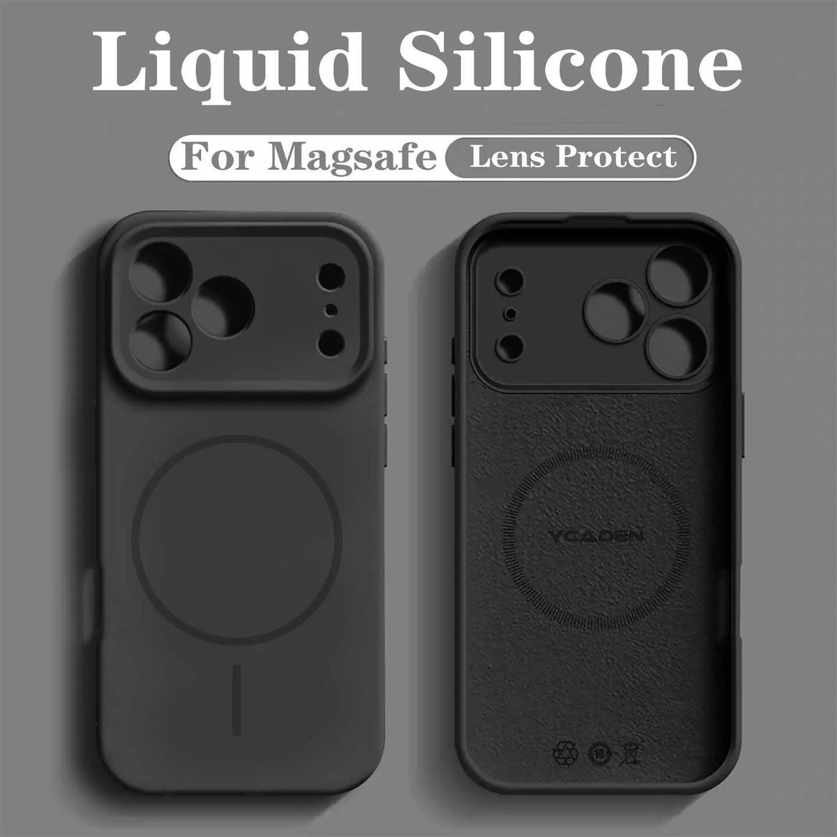 For 18 Magsafe Magnetic Wireless Charging Solid Color Soft Silicone Phone Case For iPhone 18 17 Pro Max 16 15 14 13 Bumper Cover